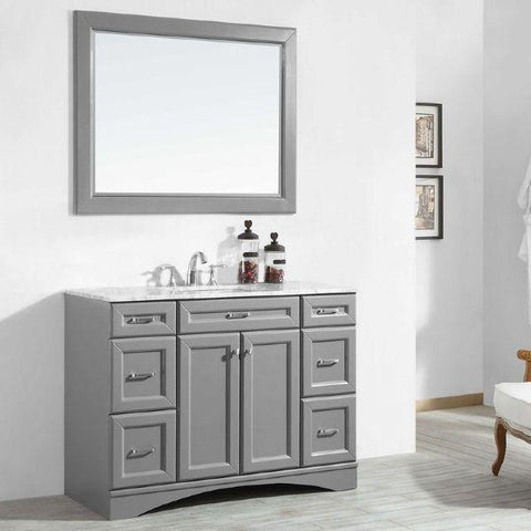 Image of Vinnova Pavia 48” Contemporary Grey Single Sink Vanity Set 710048-GR-CA 710048-GR-CA