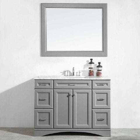 Image of Vinnova Pavia 48” Contemporary Grey Single Sink Vanity Set 710048-GR-CA 710048-GR-CA