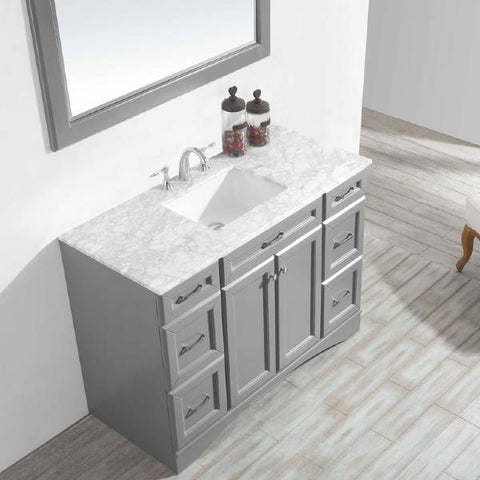 Image of Vinnova Pavia 48” Contemporary Grey Single Sink Vanity Set 710048-GR-CA 710048-GR-CA