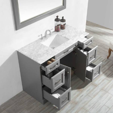 Image of Vinnova Pavia 48” Contemporary Grey Single Sink Vanity Set 710048-GR-CA 710048-GR-CA