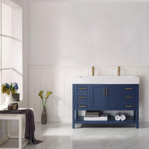 Image of Vinnova Pavia 48” Contemporary Royal Blue Single Vanity 755048-RB-WH-NM