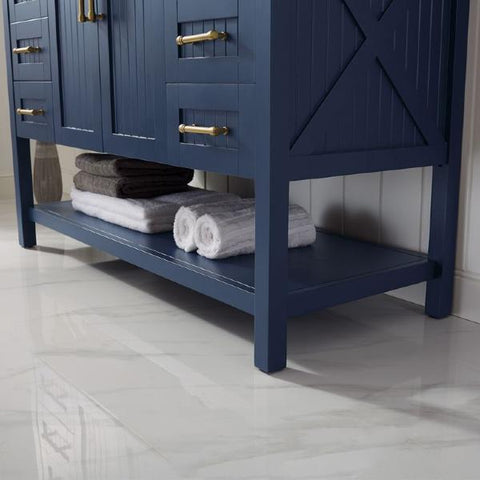 Image of Vinnova Pavia 48” Contemporary Royal Blue Single Vanity 755048-RB-WH-NM