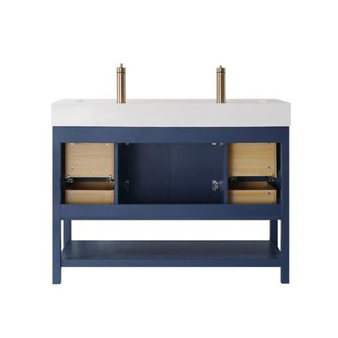 Image of Vinnova Pavia 48” Contemporary Royal Blue Single Vanity 755048-RB-WH-NM