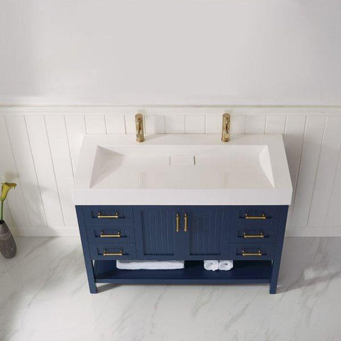 Image of Vinnova Pavia 48” Contemporary Royal Blue Single Vanity 755048-RB-WH-NM