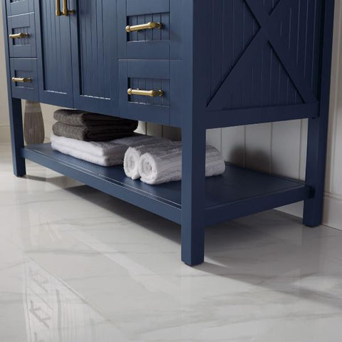 Image of Vinnova Pavia 48” Contemporary Royal Blue Single Vanity Set 755048-RB-WH 755048-RB-WH