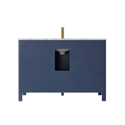 Image of Vinnova Shannon 60" Single Bathroom Vanity in Royal Blue with Mirror 785060-RB-WS 785060-RB-WS