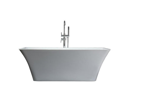 Image of Vinter 67" Free Standing Acrylic Vintage Freestanding Bathtub w/ Chrome Drain