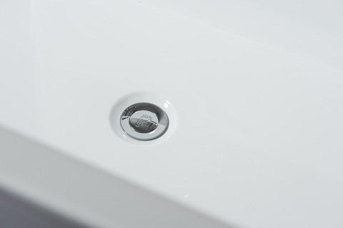 Image of Vinter 67" Free Standing Acrylic Vintage Freestanding Bathtub w/ Chrome Drain