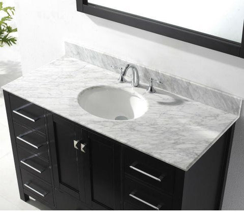 Image of Virtu Caroline Ave 48 Espresso Single Bathroom Vanity w/ White Top GS-50048 GS-50048-WMRO-ES-NM