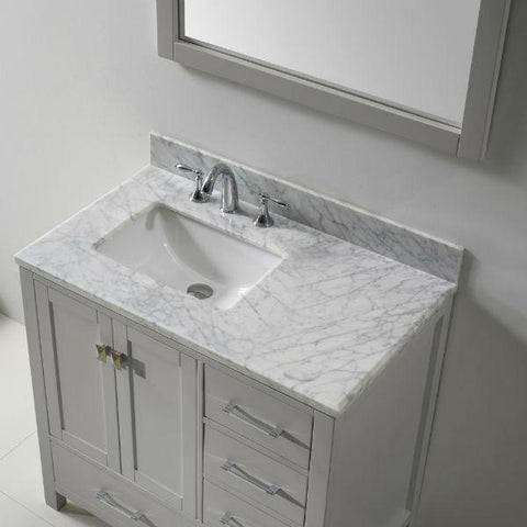 Image of Virtu Caroline Avenue 36″ Cashmere Bathroom Single Vanity w/ White Top GS-50036 GS-50036-WMRO-CG