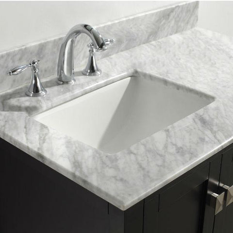 Image of Virtu Caroline Avenue 36″ Espresso Bathroom Single Vanity w/ White Top GS-50036 GS-50036-WMRO-ES-NM