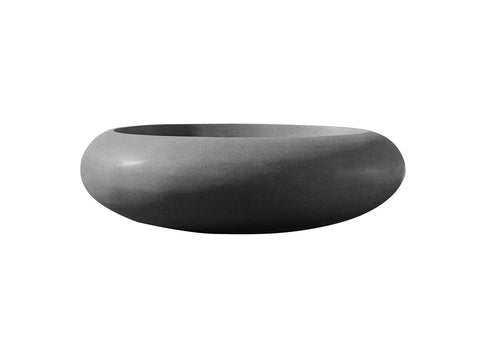 Image of Virtu USA Athena Natural Stone Bathroom Vessel Sink in Andesite Granite VST-2073-BAS