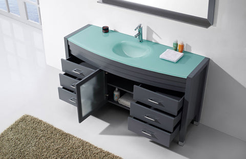 Image of Virtu USA Ava 61" Single Bathroom Vanity MS-5061-G-ES