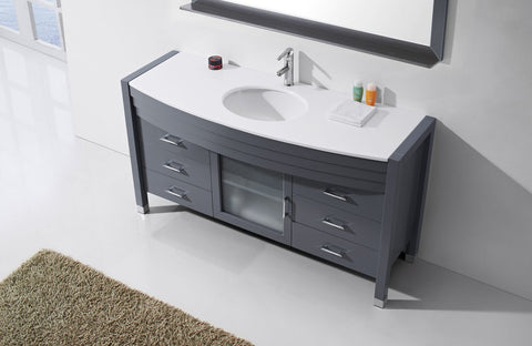 Image of Virtu USA Ava 61" Single Bathroom Vanity MS-5061-G-ES
