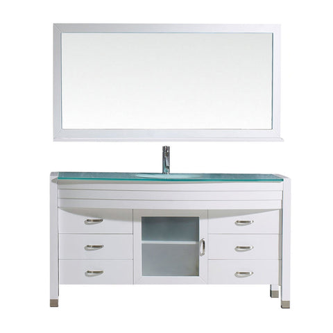 Image of Virtu USA Ava 61" Single Bathroom Vanity MS-5061-G-WH