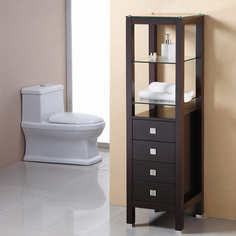 Image of Virtu USA Cailey 16" Linen Cabinet in Espresso MDC-489-ES