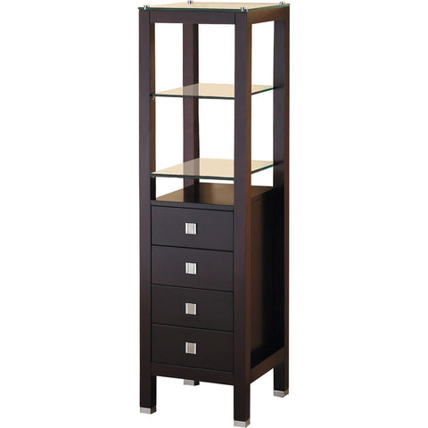 Image of Virtu USA Cailey 16" Linen Cabinet in Espresso MDC-489-ES