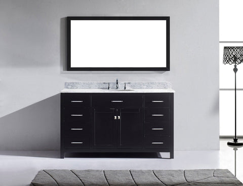 Image of Virtu USA Caroline 60" Single Bathroom Vanity MS-2060-WMRO-CG