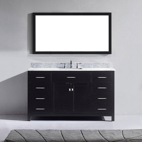 Image of Virtu USA Caroline 60" Single Bathroom Vanity MS-2060-WMRO-CG