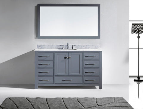 Image of Virtu USA Caroline 60" Single Bathroom Vanity MS-2060-WMRO-CG