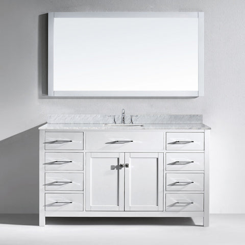Image of Virtu USA Caroline 60" Single Bathroom Vanity MS-2060-WMRO-CG