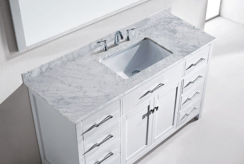 Image of Virtu USA Caroline 60" Single Bathroom Vanity MS-2060-WMRO-CG