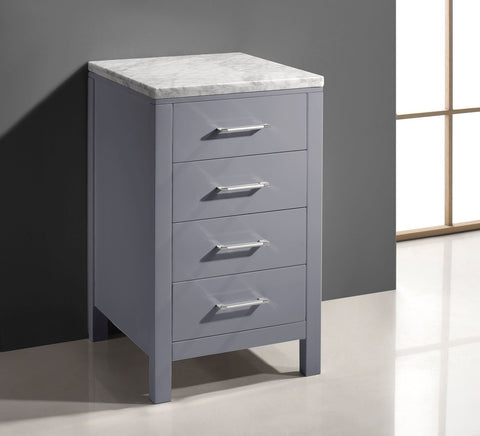 Image of Virtu USA Caroline Parkway 20" Side Cabinet MDC-2120-WM-GR