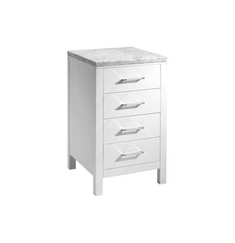 Image of Virtu USA Caroline Parkway 20" Side Cabinet MDC-2120-WM-WH