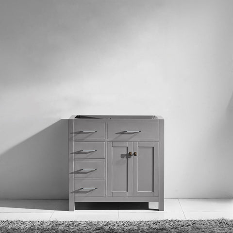 Image of Virtu USA Caroline Parkway 36" Cabinet Only - Left Offset MS-2136L-CAB-CG