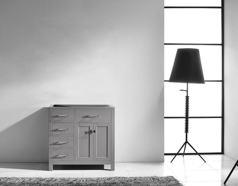 Image of Virtu USA Caroline Parkway 36" Cabinet Only - Left Offset MS-2136L-CAB-CG