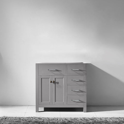 Image of Virtu USA Caroline Parkway 36" Cabinet Only - Right Offset MS-2136R-CAB-CG