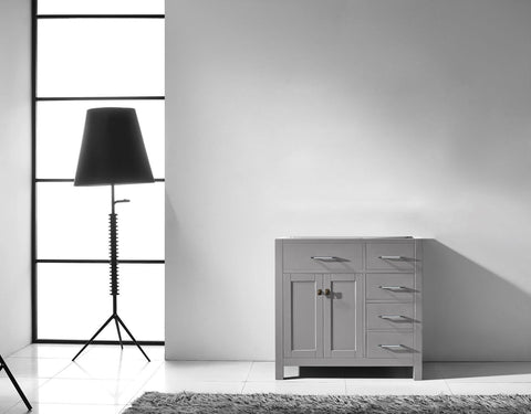 Image of Virtu USA Caroline Parkway 36" Cabinet Only - Right Offset MS-2136R-CAB-CG