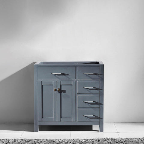 Image of Virtu USA Caroline Parkway 36" Cabinet Only - Right Offset MS-2136R-CAB-CG