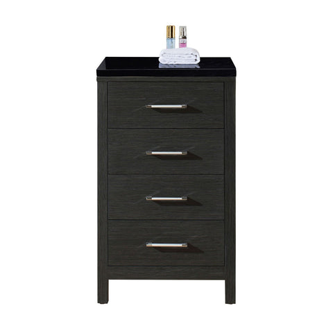 Image of Virtu USA Caroline Premium 18" Side Cabinet in Zebra Grey KSC-600-BG-ZG