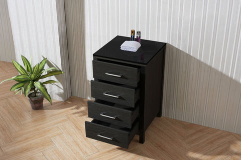 Image of Virtu USA Caroline Premium 18" Side Cabinet in Zebra Grey KSC-600-BG-ZG