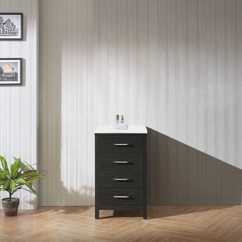 Image of Virtu USA Caroline Premium 18" Side Cabinet in Zebra Grey KSC-600-BG-ZG