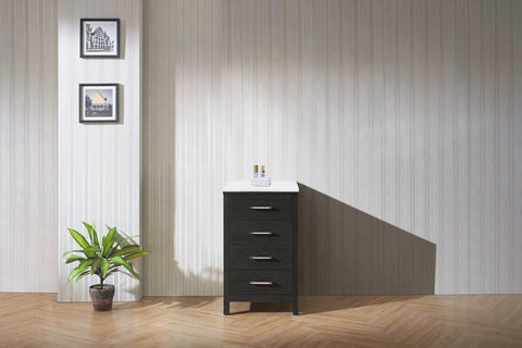 Image of Virtu USA Caroline Premium 18" Side Cabinet in Zebra Grey KSC-600-BG-ZG