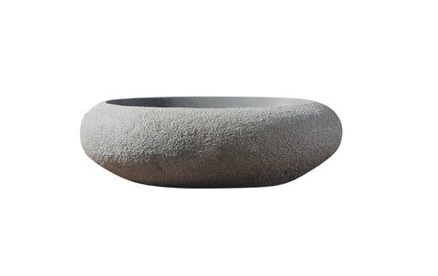 Image of Virtu USA Cora Natural Stone Bathroom Vessel Sink in Andesite Granite VST-2077-BAS