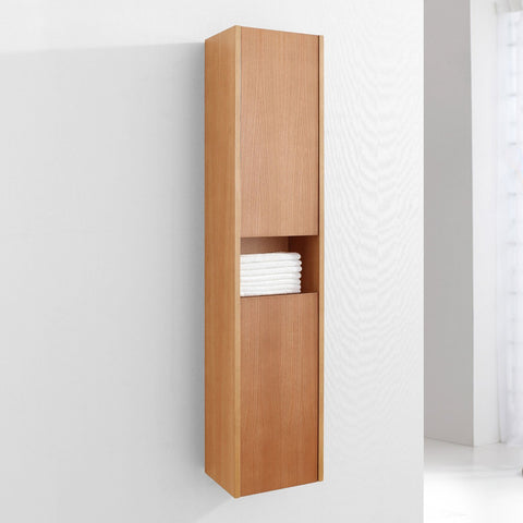 Image of Virtu USA Delmore 12" Linen Cabinet in Chestnut ESC-621-ES