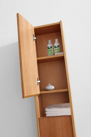 Image of Virtu USA Delmore 12" Linen Cabinet in Chestnut ESC-621-ES