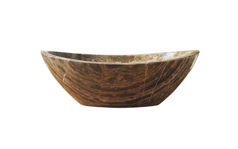 Image of Virtu USA Doris Natural Stone Bathroom Vessel Sink in Coffee Marble VST-2069-BAS