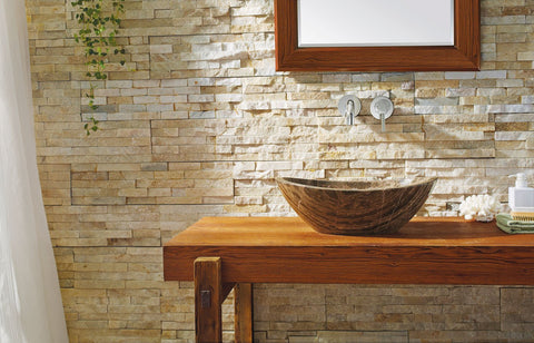 Image of Virtu USA Doris Natural Stone Bathroom Vessel Sink in Coffee Marble VST-2069-BAS