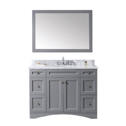 Image of Virtu USA Elise 48" Single Bathroom Vanity with Marble Top ES-32048-WMRO-GR