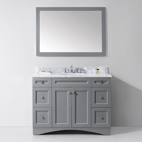 Image of Virtu USA Elise 48" Single Bathroom Vanity with Marble Top ES-32048-WMRO-GR