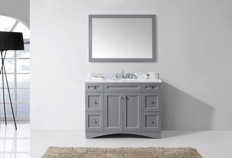 Image of Virtu USA Elise 48" Single Bathroom Vanity with Marble Top ES-32048-WMRO-GR