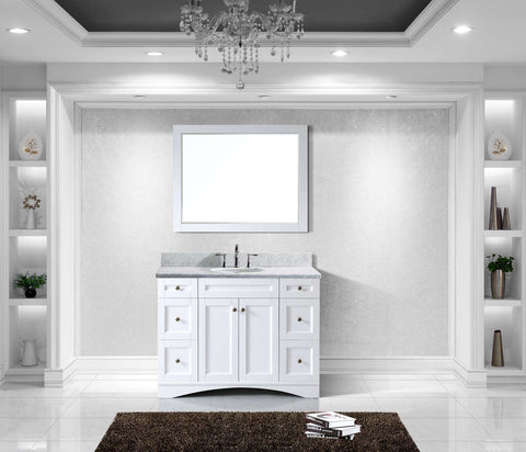 Image of Virtu USA Elise 48" Single Bathroom Vanity with Marble Top ES-32048-WMRO-GR