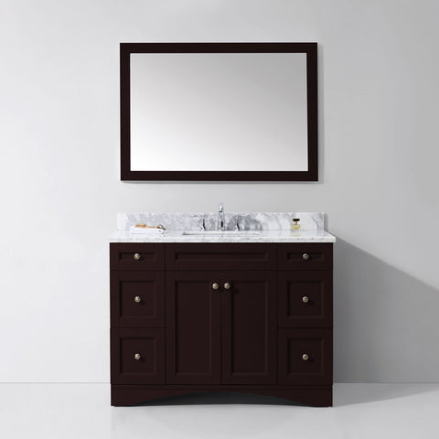 Image of Virtu USA Elise 48" Single Bathroom Vanity with Marble Top ES-32048-WMRO-GR