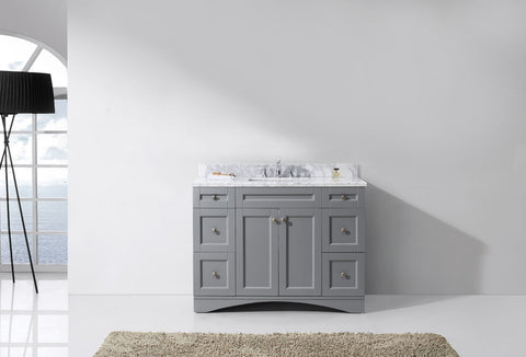 Image of Virtu USA Elise 48" Single Bathroom Vanity with Marble Top ES-32048-WMRO-GR