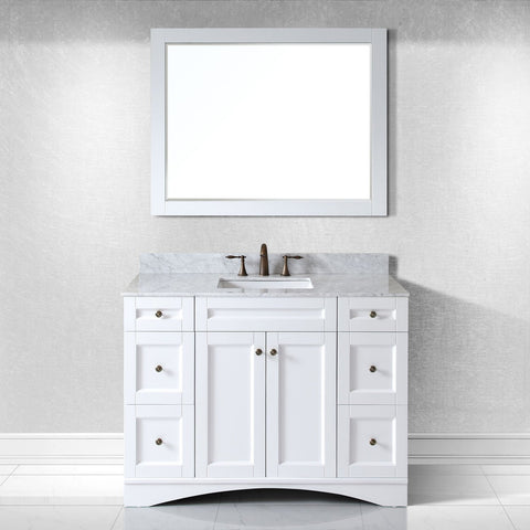 Image of Virtu USA Elise 48" Single Bathroom Vanity with Marble Top ES-32048-WMRO-GR
