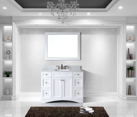 Image of Virtu USA Elise 48" Single Bathroom Vanity with Marble Top ES-32048-WMRO-GR